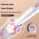 Pets Dog Paw Trimmer With LED Light Fully Waterproof Pet Hair Trimmer With LED Display Dog Clippers For Grooming Widen Blade - Image 7