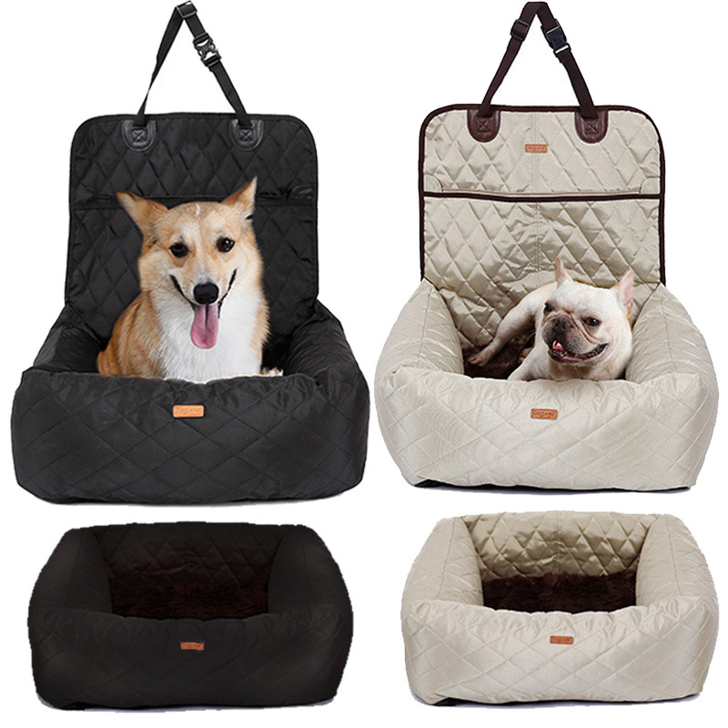 0baf3454-46f4-4d00-82f6-a4e47b199d28.jpg 2 In 1 Pet Dog Carrier Folding Car Seat Pad Thickened Multi-purpose Pet Bed Dog Car Mattress Pets Supplies - Image 1