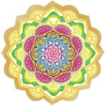 Polygon Printing Tassel Round Bath Towel Yoga Mat - Image 10