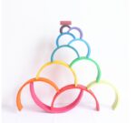 Jigsaw Puzzle Large 12-piece Arch Bridge Rainbow Building Blocks Early Childhood Education Toys - Image 4