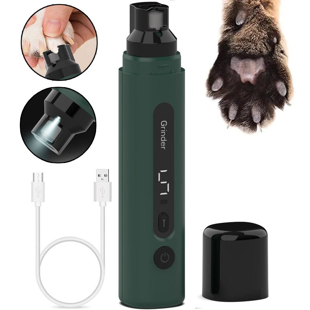 162b6393-efc3-4d29-8f45-de1ce226933a.jpg Dog Nail Grinder Electric Pet Nail Trimmers Rechargeable Cat Nail Grinders Super Quiet With 5-Speed Setting For Small Medium Large Dogs Cats Claw Care Pet Products - Image 1