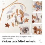 Room Hand-eye Coordination Decoration Wind Chimes Crib Felt Forest Animal Cloud Moon Bed Bell - Image 9