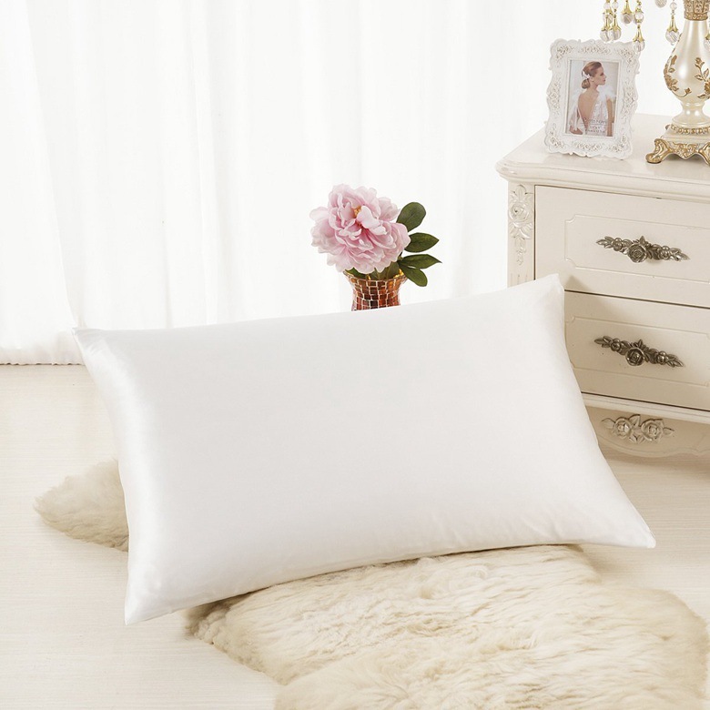 1836969237760.jpg Pillowcase Satin Solid Color Simulation Silk Single Pillowcase Ice Silk Pillowcase - Image 1