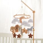Room Hand-eye Coordination Decoration Wind Chimes Crib Felt Forest Animal Cloud Moon Bed Bell - Image 2
