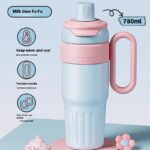 780ml Gradient Double Drink Thermal Cup Stainless Steel With Lid Coffee Cup Thermos Large Capacity Straw Cup For Male And Female - Image 10