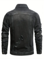 Form-fitting Denim Jacket For Men - Image 6