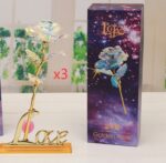 24K Luminous Color Gold Rose Flower Set - Image 8