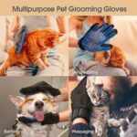 Upgrade Pet Grooming Gloves Cat Brushes For Gentle Shedding  Efficient Pets Hair Remover Mittens Dog Washing Gloves For Long And Short Hair Dogs Cats  Horse - Image 8