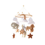 Room Hand-eye Coordination Decoration Wind Chimes Crib Felt Forest Animal Cloud Moon Bed Bell - Image 5