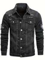 Form-fitting Denim Jacket For Men - Image 8