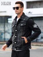 Form-fitting Denim Jacket For Men - Image 10