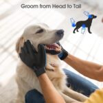 Upgrade Pet Grooming Gloves Cat Brushes For Gentle Shedding  Efficient Pets Hair Remover Mittens Dog Washing Gloves For Long And Short Hair Dogs Cats  Horse - Image 2