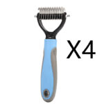 Stainless Double-sided Pet Brush Hair Removal Comb Grooming Dematting Dog Grooming Shedding Tools - Image 10