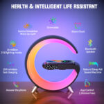 New Intelligent G Shaped LED Lamp Bluetooth Speake Wireless Charger Atmosphere Lamp App Control For Bedroom Home Decor - Image 3
