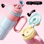 780ml Gradient Double Drink Thermal Cup Stainless Steel With Lid Coffee Cup Thermos Large Capacity Straw Cup For Male And Female - Image 3