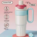 780ml Gradient Double Drink Thermal Cup Stainless Steel With Lid Coffee Cup Thermos Large Capacity Straw Cup For Male And Female - Image 5