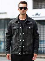 Form-fitting Denim Jacket For Men - Image 3