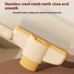 Professional Pet Comb For Dogs And Cats With Release Button Flea Cat Combs For Cats And Dogs - Easy To Use And Durable Grooming Tool Pet Products - Image 5